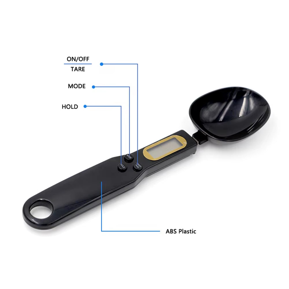 500G/0.1G Electronic Kitchen Scale LCD Digital Measuring Spoon Coffee Sugar Flour Gram Digital Spoon Weight Volume Spoon Scale