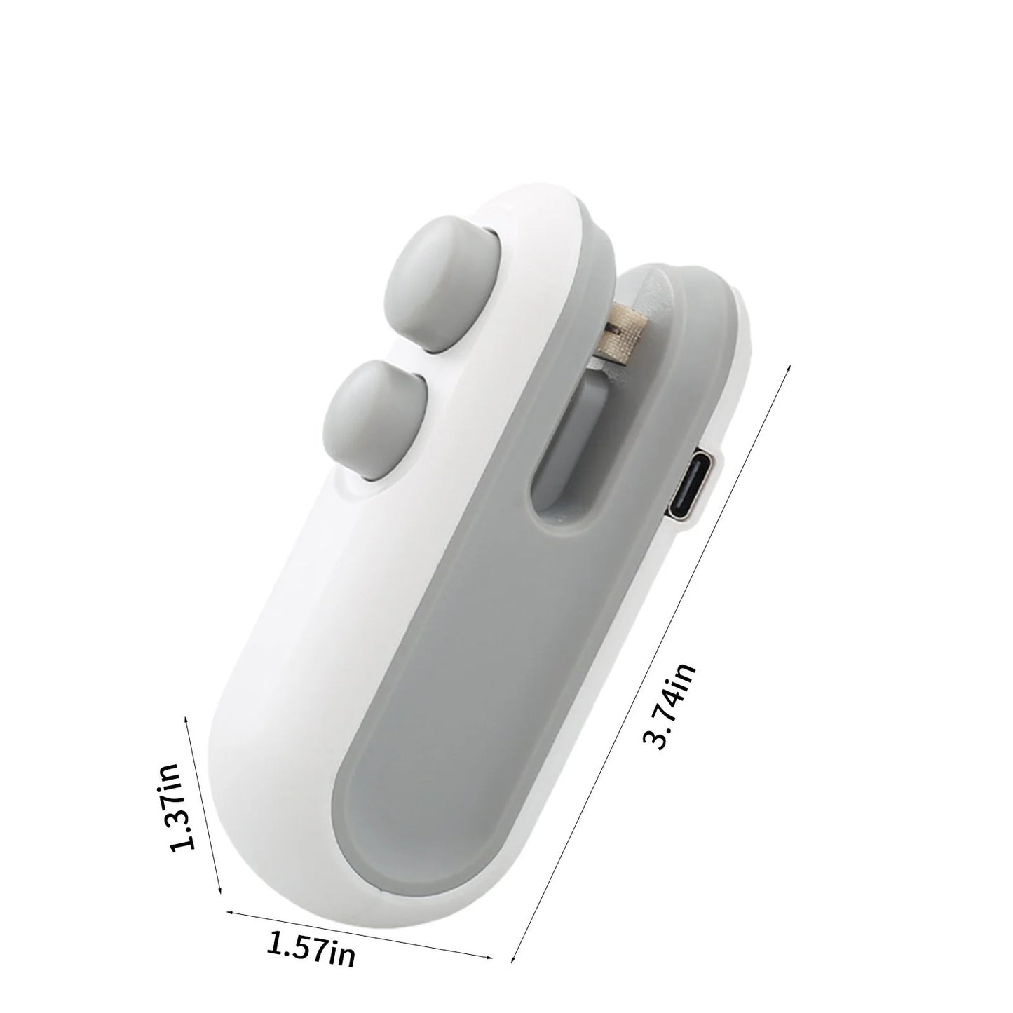 2-In-1 Mini Bag Sealer,Usb Rechargeable Handheld Heat Sealer & Cutter,2025 New Upgrade Heat Vacuum Sealer,Portable Plastic Bag Sealer for Snacks, Chips, Food Freshness Storage