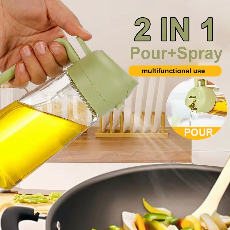 Fryer Air Oil Spray Olive Oil Spray Bottle 500Ml Cooking Oil Dispensers Olive Sprayer Mister for Kitchen Salad Baking