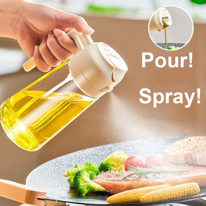 Fryer Air Oil Spray Olive Oil Spray Bottle 500Ml Cooking Oil Dispensers Olive Sprayer Mister for Kitchen Salad Baking