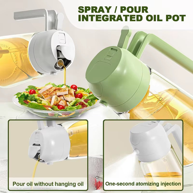 Fryer Air Oil Spray Olive Oil Spray Bottle 500Ml Cooking Oil Dispensers Olive Sprayer Mister for Kitchen Salad Baking