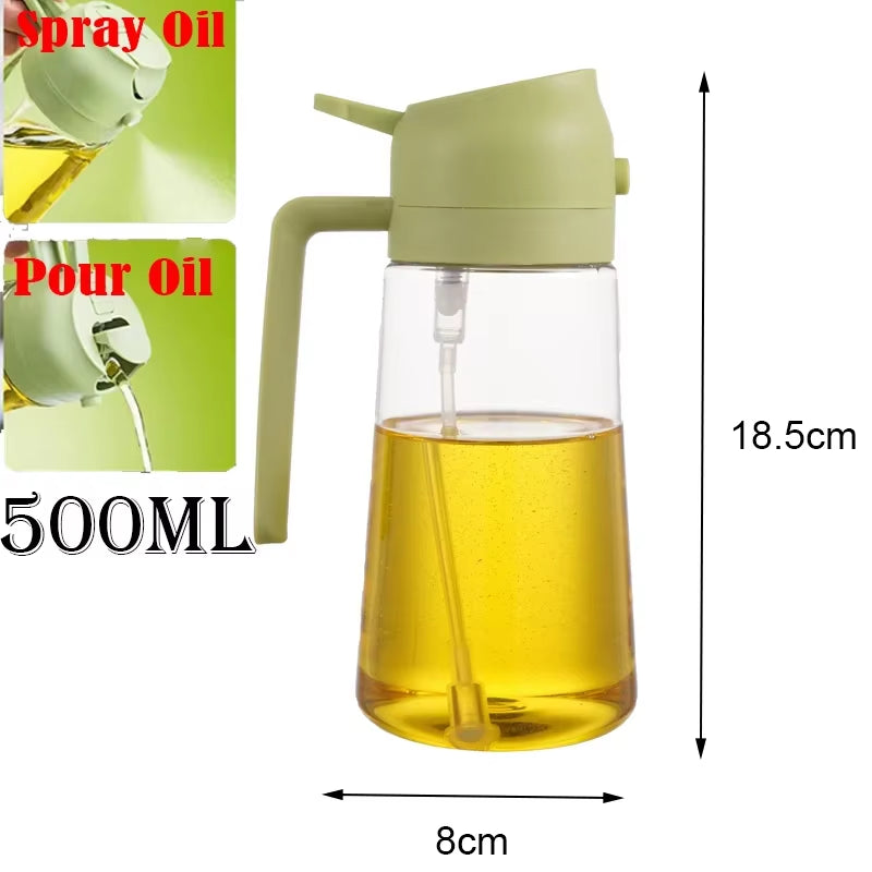 Fryer Air Oil Spray Olive Oil Spray Bottle 500Ml Cooking Oil Dispensers Olive Sprayer Mister for Kitchen Salad Baking