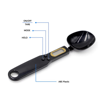 500G/0.1G Electronic Kitchen Scale LCD Digital Measuring Spoon Coffee Sugar Flour Gram Digital Spoon Weight Volume Spoon Scale